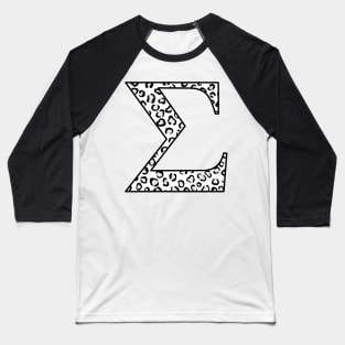 cheetah print “sigma” Baseball T-Shirt